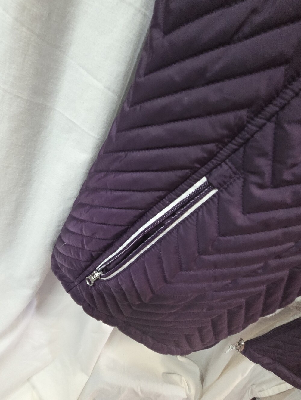Free Country Women's Deep Purple Quilted Reversible Vest - Picture 2 of 6
